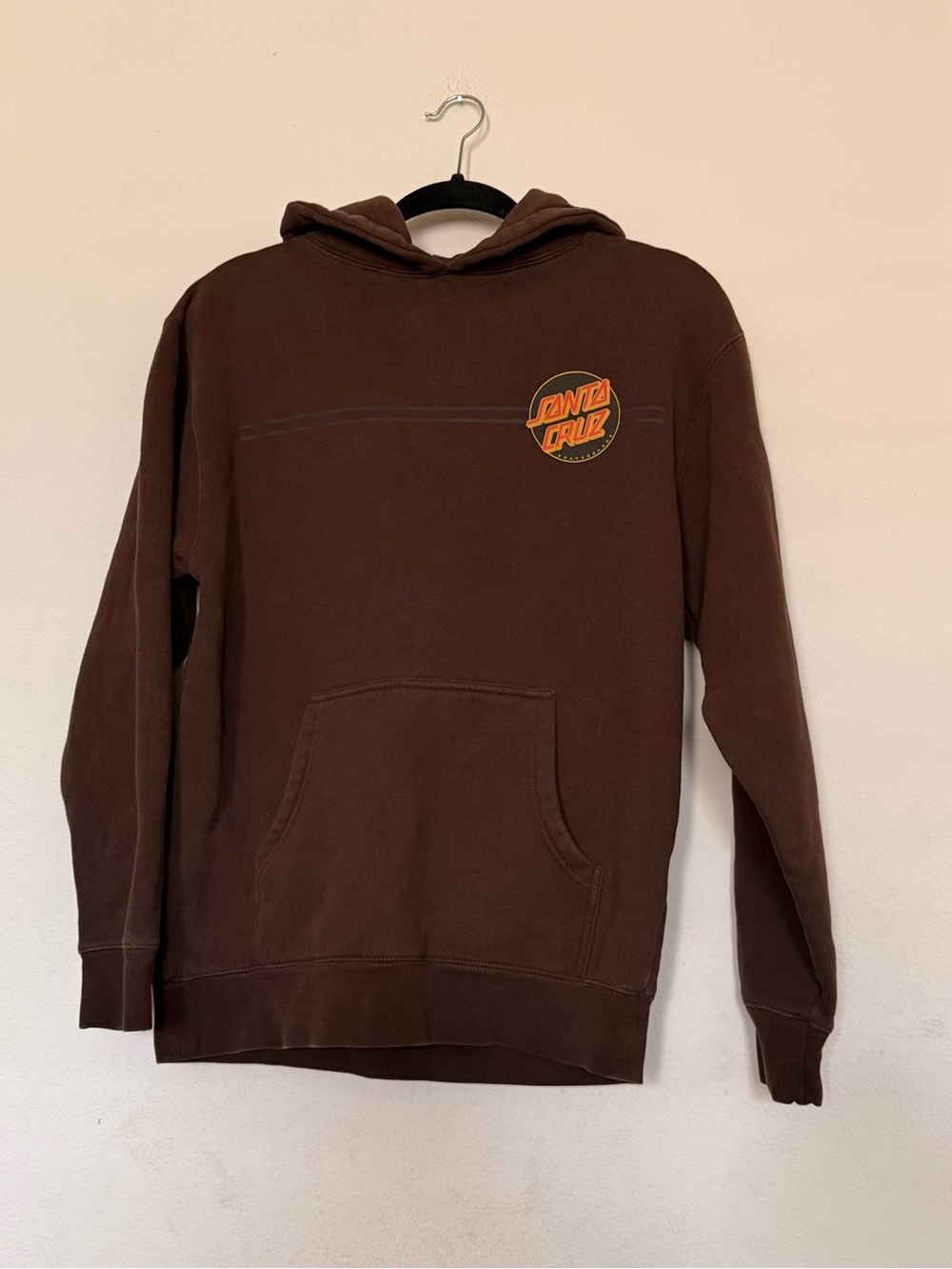 Santa Cruz Skateboards Brown Pullover Hoodie - Santa Cruz Skateboards